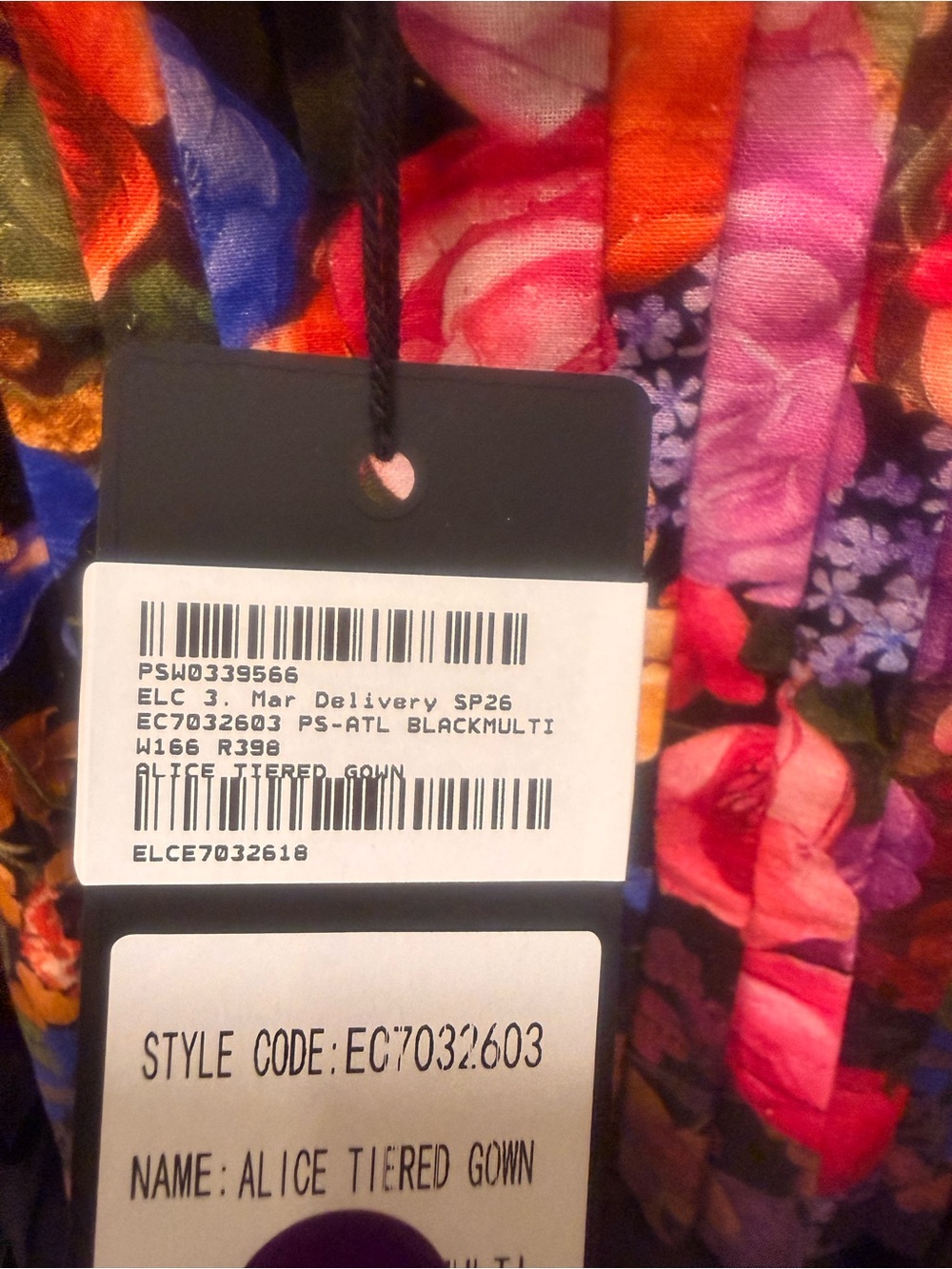 Elliatt Alice Strapless Tiered Maxi Dress in Black Floral Size S NWT - Picture 9 of 9